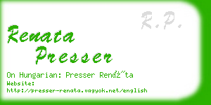 renata presser business card